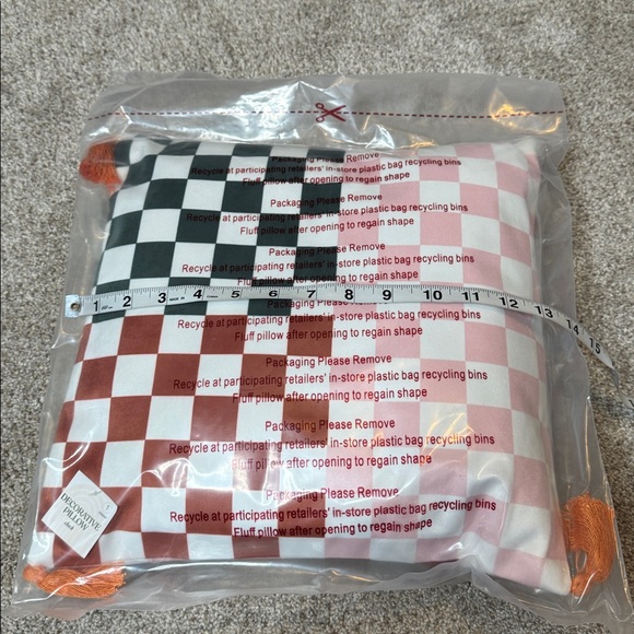 5/$15 Target | Boho Checkered Throw Pillow 14 X 14 - Picture 7 of 9